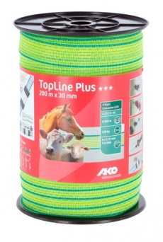 TopLine Plus Weidezaunband 200 m x 30 mm neongelb-blau