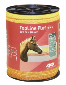 TopLine Plus Weidezaunband 200 m x 20 mm gelb-orange | grün