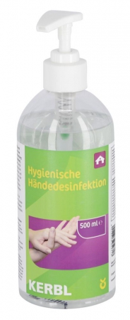Hygienische Händedesinfektion 0,5 Liter Spenderflasche